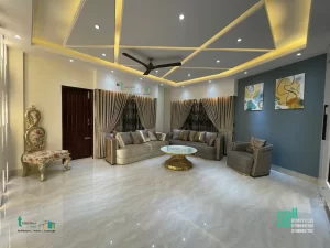 living room interior design project by Tarunna design